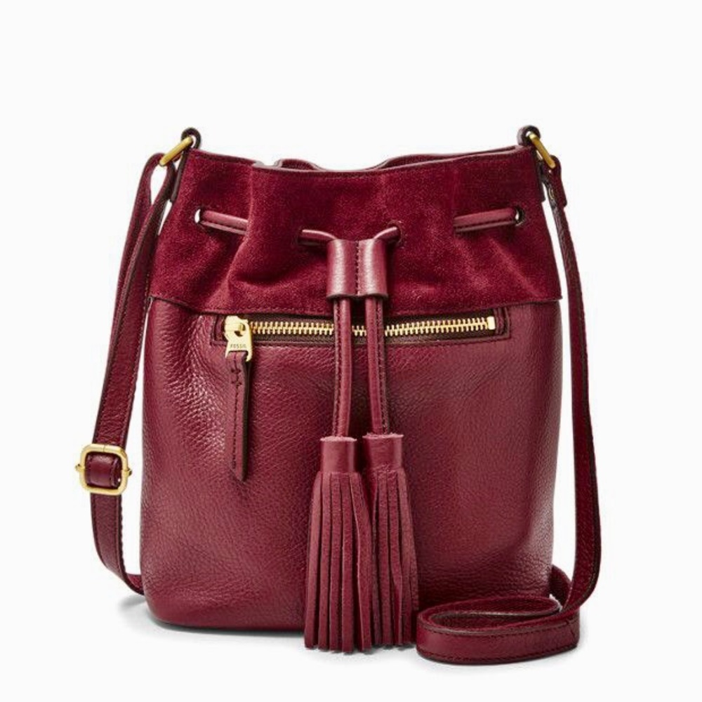 Fossil Drawstring Mini Bucket Bag